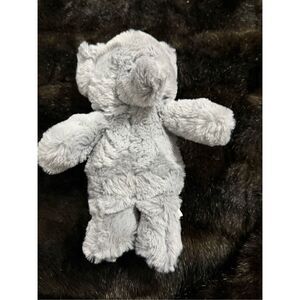Gray ELEPHANT 8” Rattle Plush Stuffed Animal Toy by Cloud Island